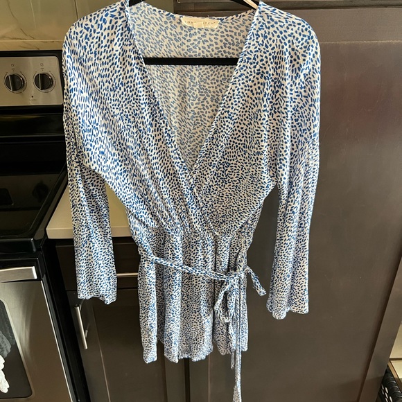 Blue and White Romper - Picture 3 of 5